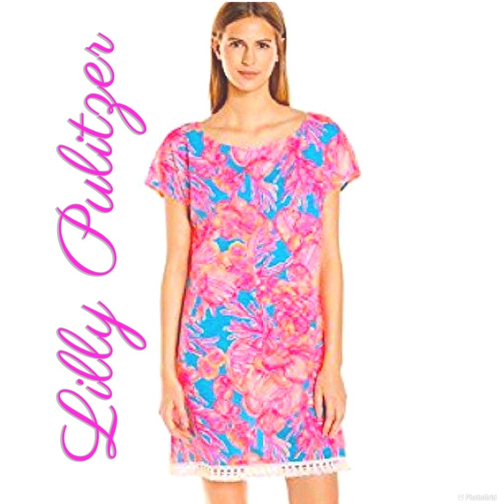 🌸 Lilly PulitzerTilla Tunic Dress with fringe hem • XL